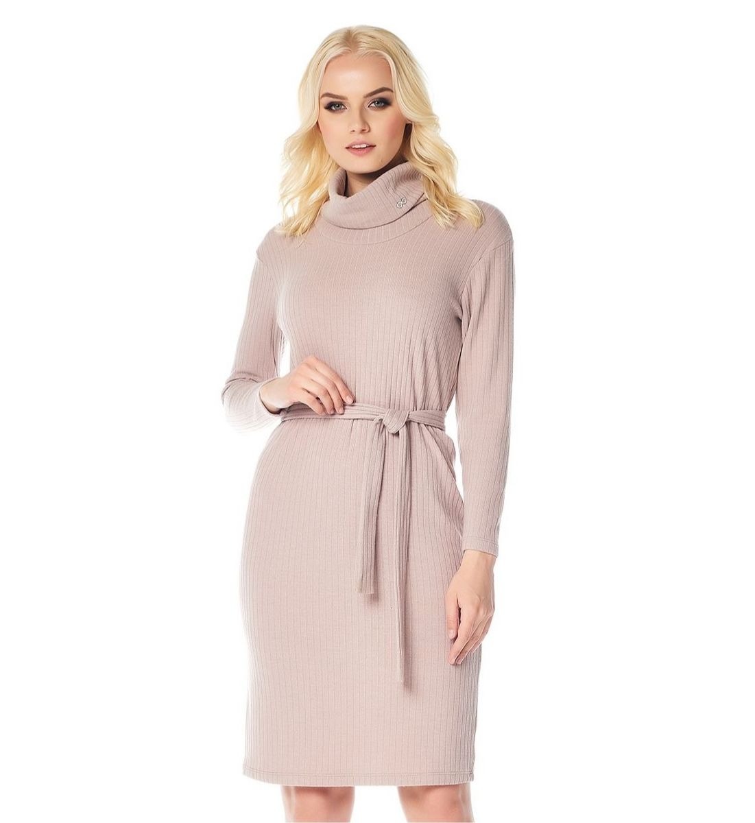 Красивое платье цвета розовая пудра LalaStyle W01018