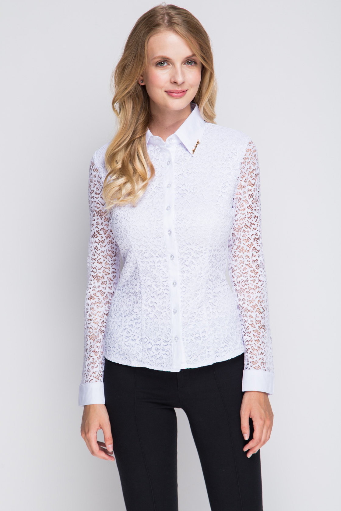 Белая ажурная блузка Marimay 905-1337