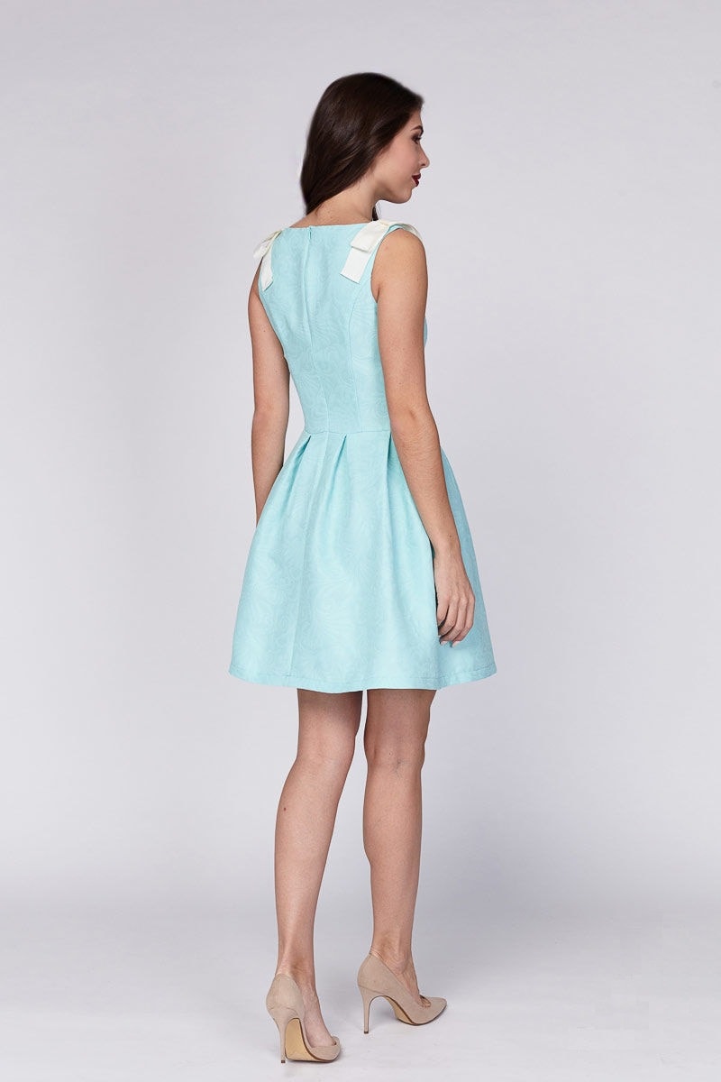 Платье ментолового цвета Lala Style 1228