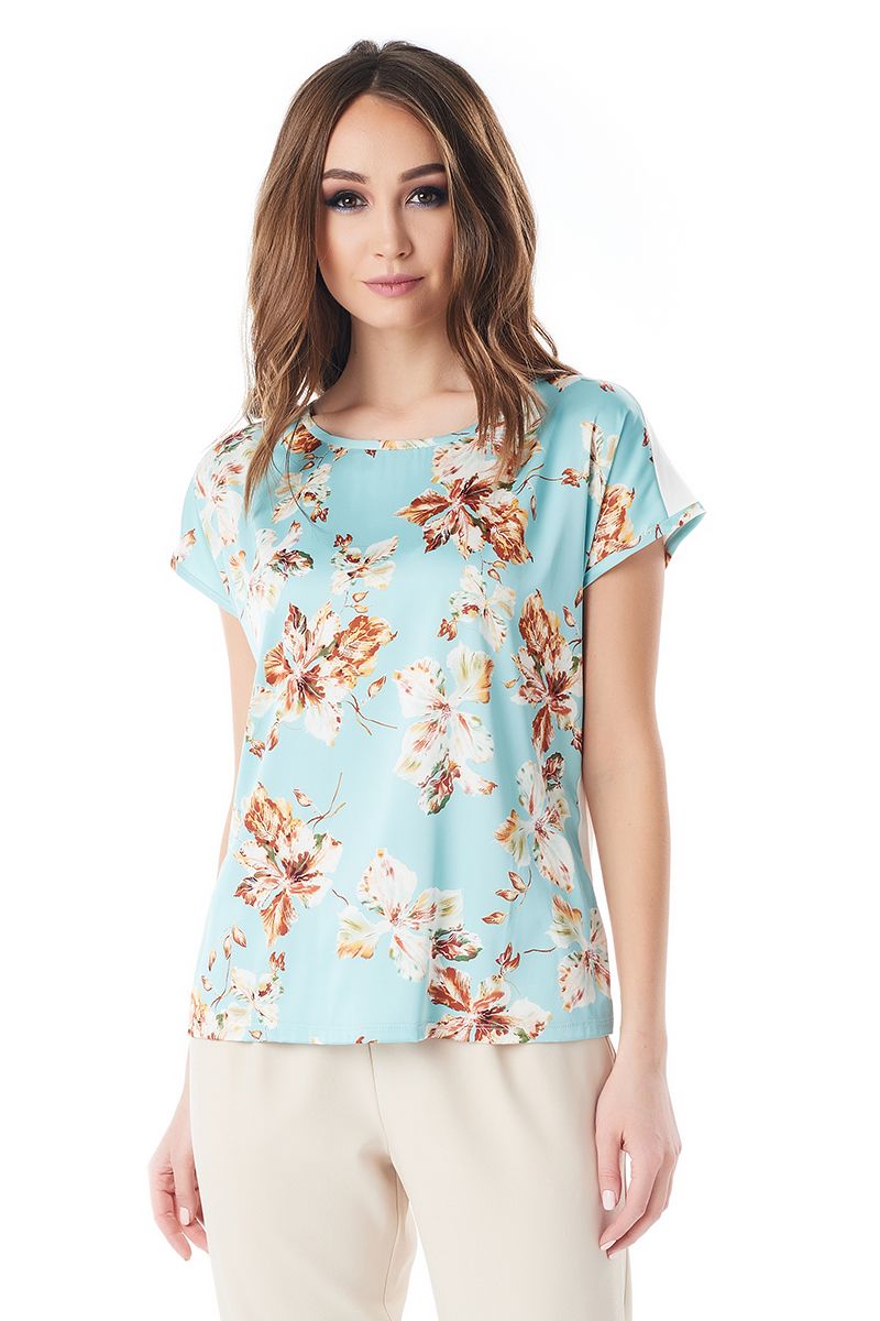 Летняя шелковая блузка LalaStyle 1380-189