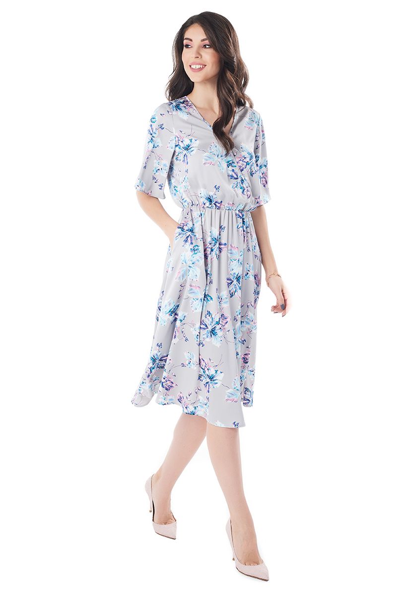 Шелковое летние платье LalaStyle 1379-191