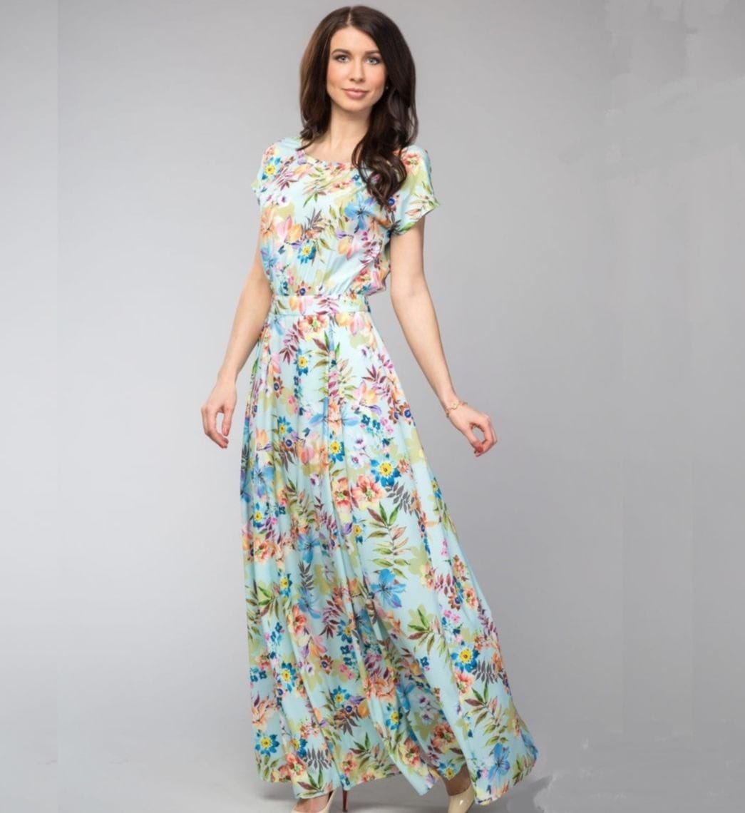 Длинное летние платье LalaStyle 1083-02