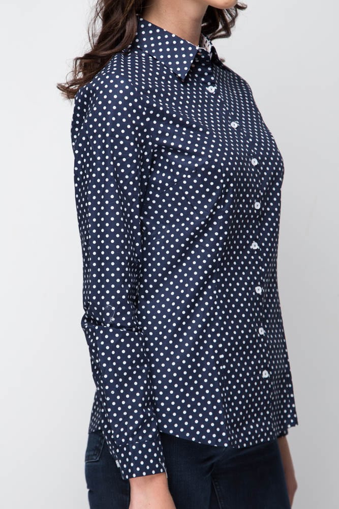 Модная женская рубашка в горошек Marimay 16118