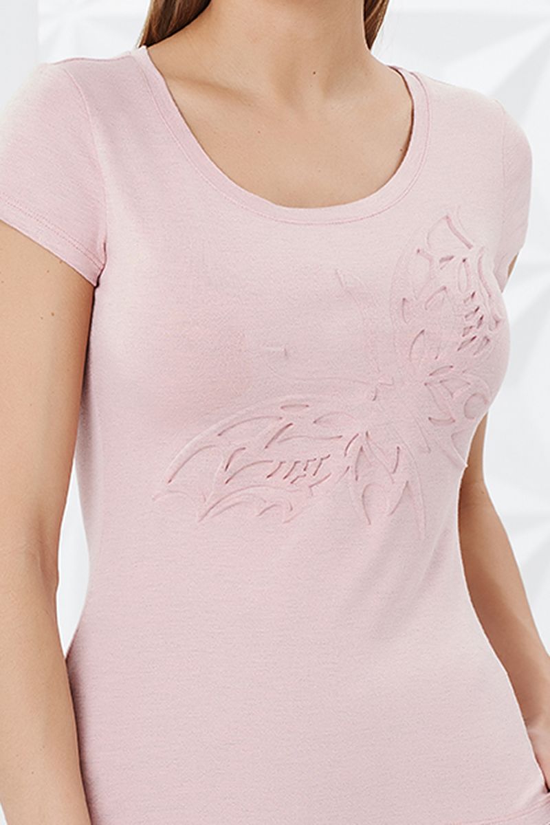 Розовая блузка женская на лето LalaStyle 1465