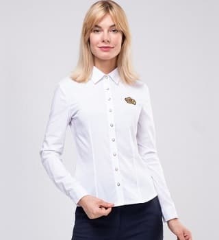 Белая женская рубашка 910318-3