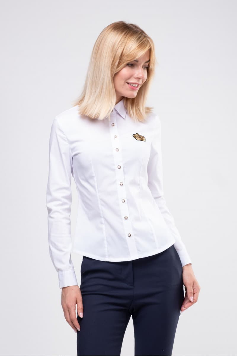 Белая женская рубашка 910318-3