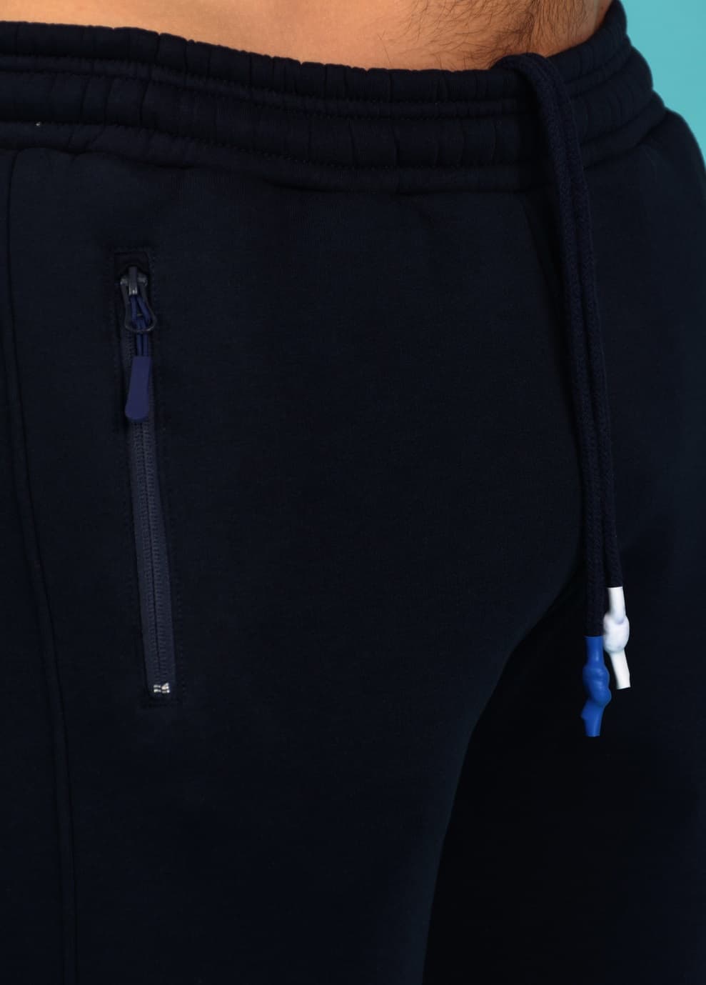 Темно-синие штаны с начесом теплые 16568