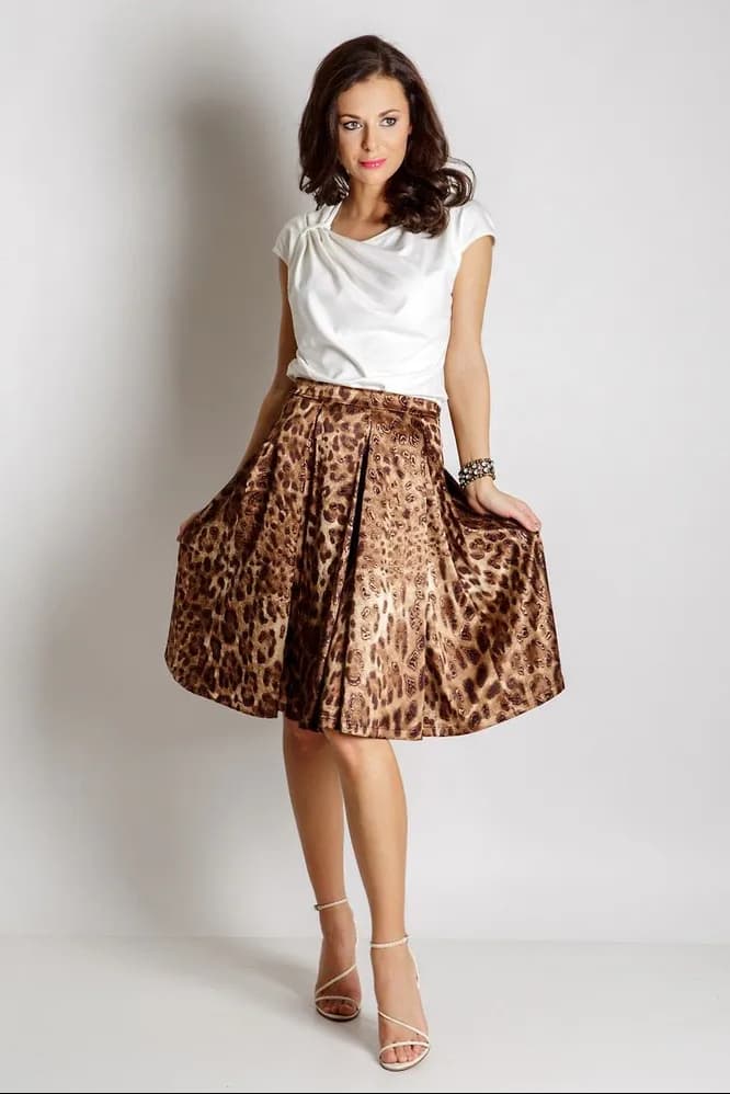 леопардовая юбка женская