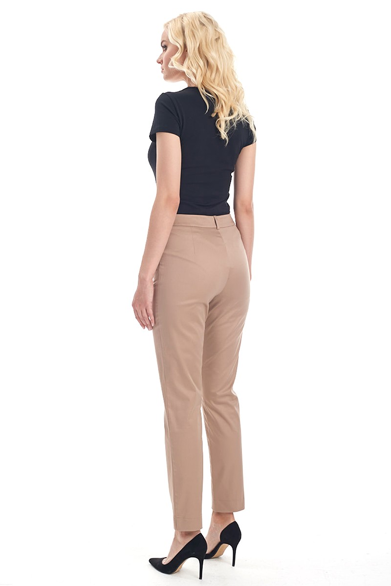 Классические брюки женские модного цвета капучино LalaStyle 1461